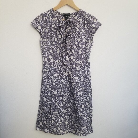 MARC BY MARC JACOBS Spring Summer Dress Floral Cap Sleeve Casual Blue White 2 - Picture 3 of 10